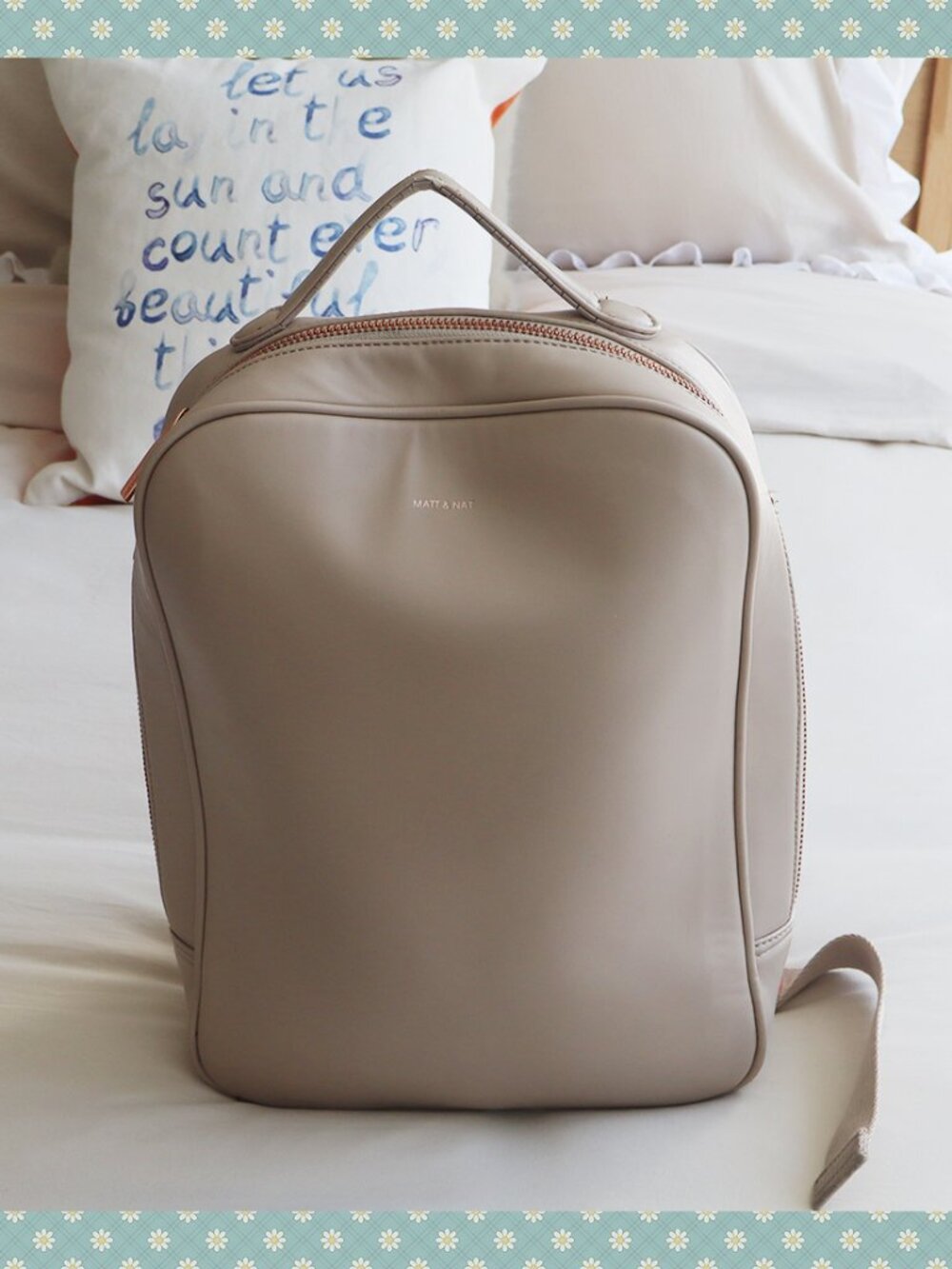 Matt & Nat Alex Vegan Leather Backpack in Cream